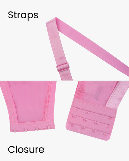 Lace Bra with Sheer Mesh Support | Full Coverage | Elegant Fit