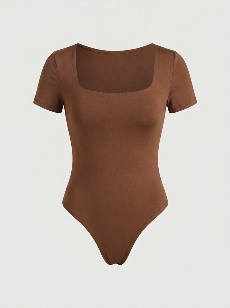 Scoop Neck Bodysuit | Short Sleeve Seamless Everyday Bodysuit